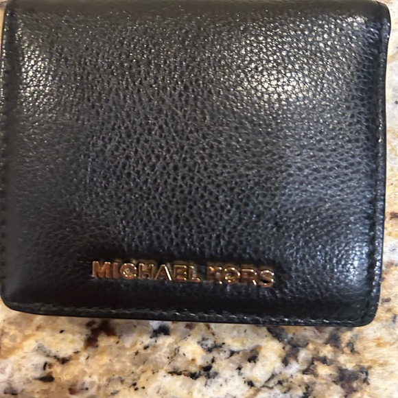 Michael Kors Black Leather Card Holder